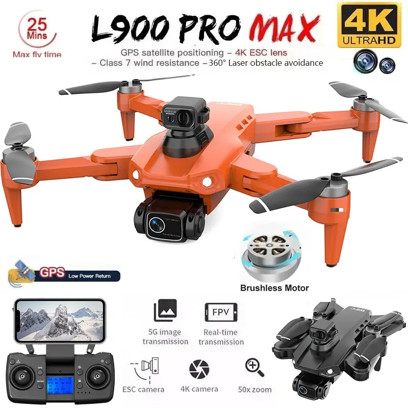 Drone Gimbal Brushless - L900 Pro MAX GPS Drone 4K