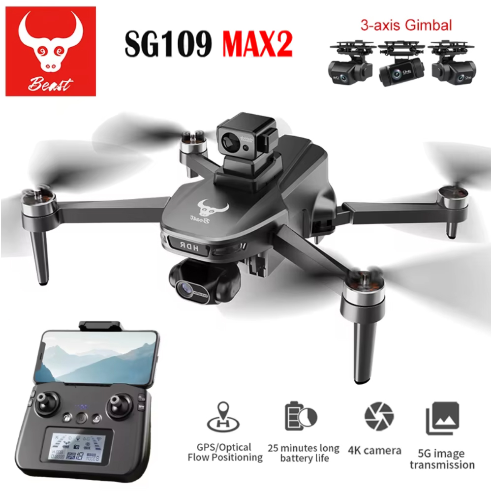 Drone Gimbal 3 Axis - SG109 MAX2 Professional FPV 8K Camera