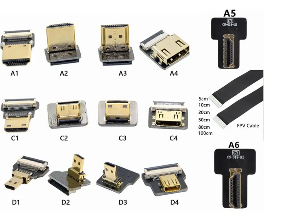 FPV Micro Mini HDMI-compat 90  - Drone Gimbal Ribbon Cable review and price